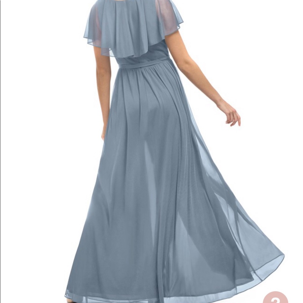 Azazie Jael - Dusty Blue bridesmaids dress size 6